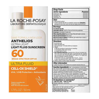Anthelios Ultra Light Fluid Facial Sunscreen SPF 60