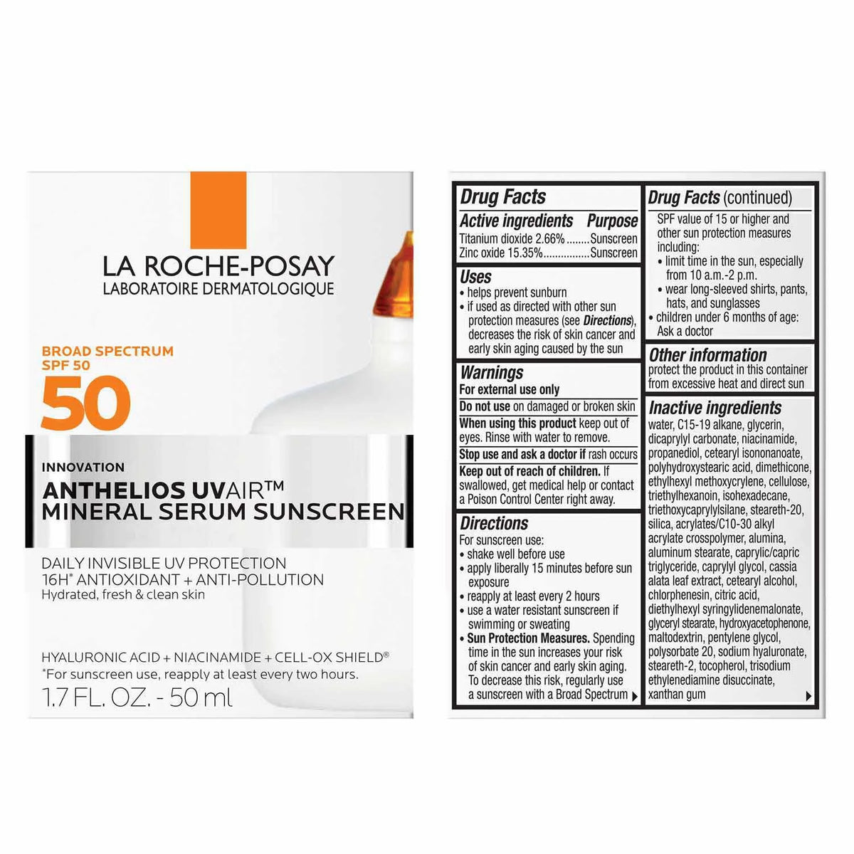Anthelios UVAir™ SPF 50 Mineral Serum Sunscreen