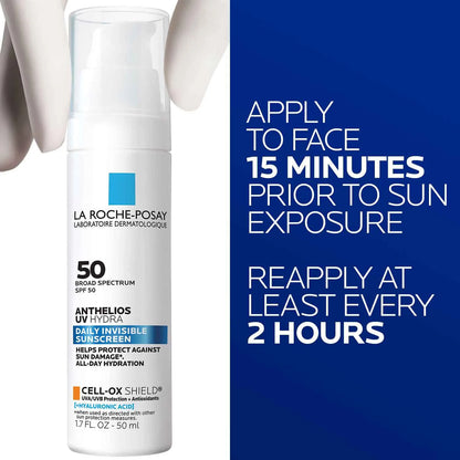 Anthelios UV Hydra Hydrating Face Sunscreen SPF 50 With Hyaluronic Acid